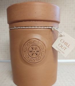 TERRA COTTA WINE COOLER 7 3/4" TALL NEW WITH TAGS